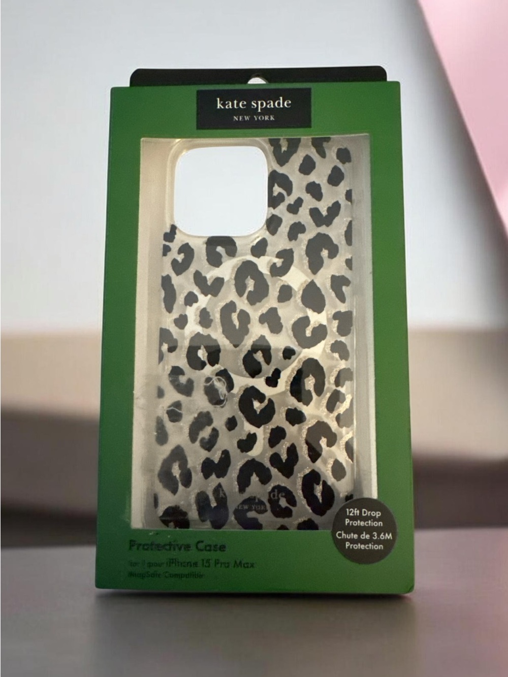 kate spade Leopard Spot Protective Case in Cream and Black for iPhone 13 Pro Max